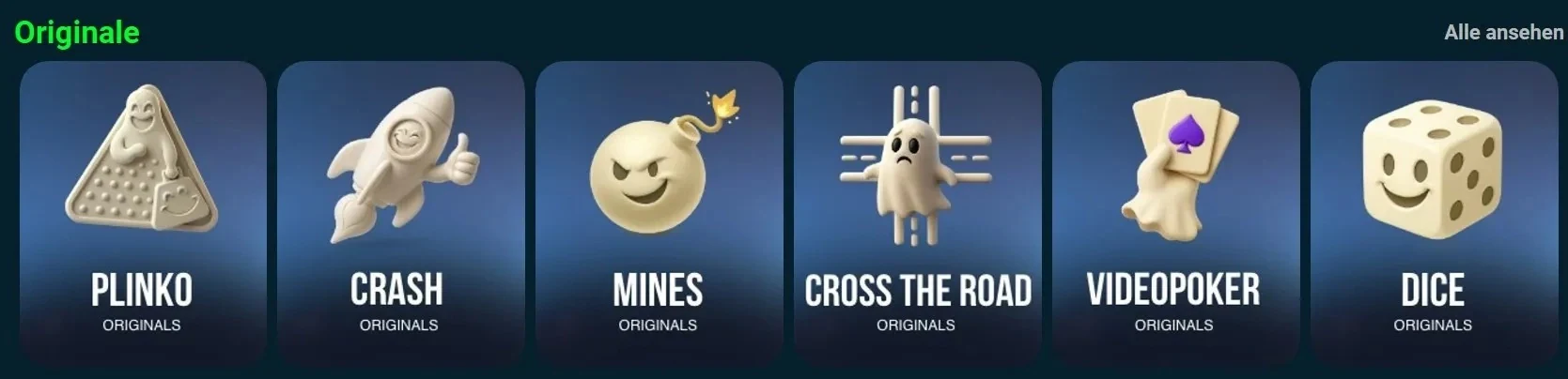 Ghostino Originals Plinko, Crash und Mines