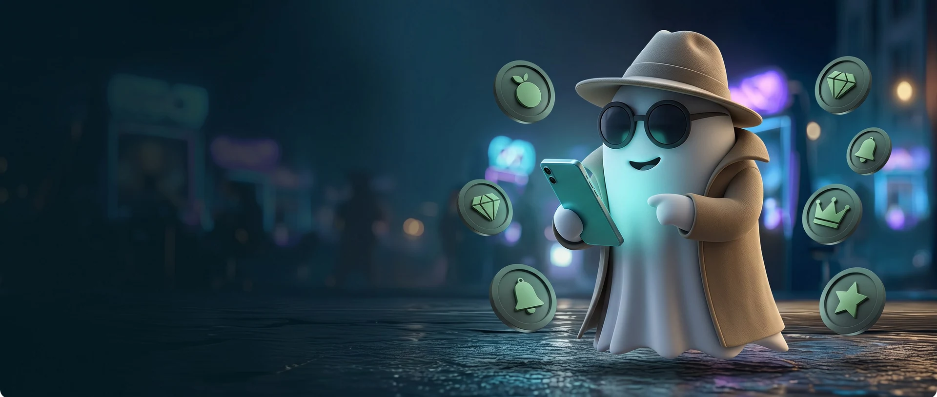 Ghostino mobil auf dem Smartphone